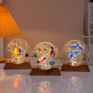 Colorful 3D Crystal Ball LED Lamp